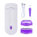 Depilador USB Portátil Recarregável para Mulheres, Ferramenta De Remoção De