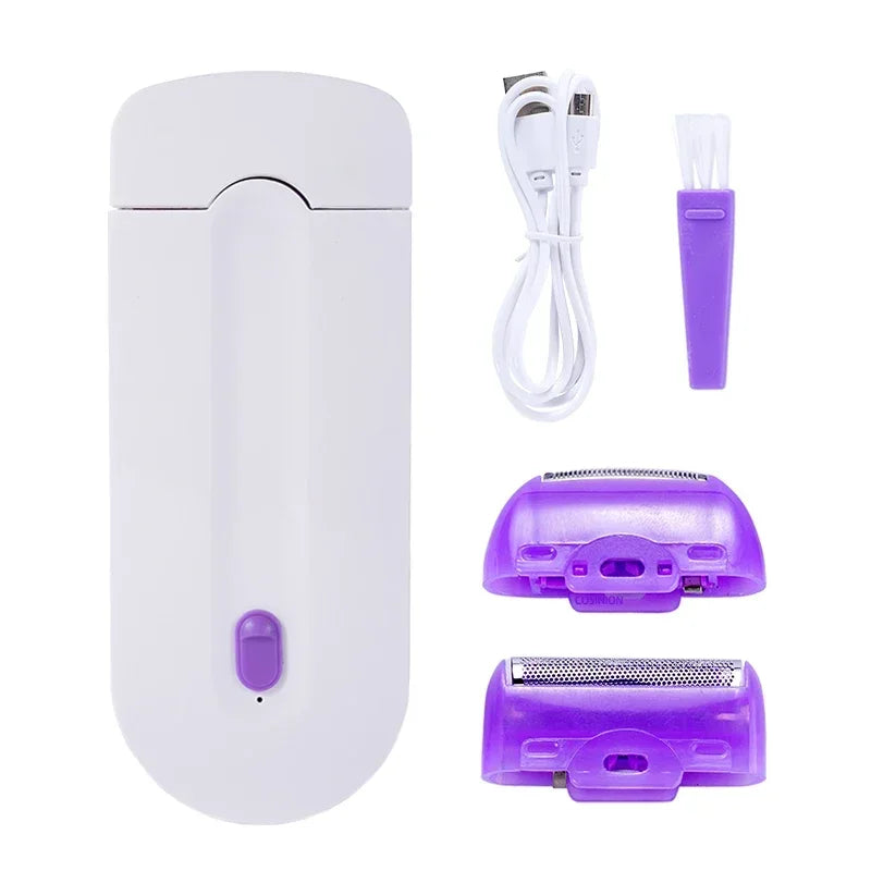Depilador USB Portátil Recarregável para Mulheres, Ferramenta De Remoção De