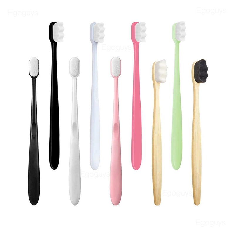 Escova de dentes de bambu cerdas macia ultra fina