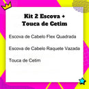 Kit 2 Escovas Quadradas + Touca de Cetim (254871)