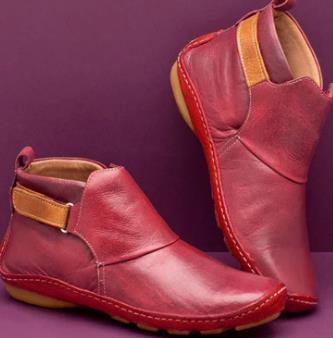 Moda de sapatos femininos outono e inverno 2020 Velcro botins lisos botas Martin de tamanho grande