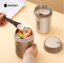 WORTHBUY Recipiente de alimento de aço inoxidável seguro da micro-ondas da caixa de almoço térmica 18/8 para o frasco de alimento do recipiente do almoço do adulto do miúdo à prova de vazamento