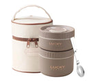 WORTHBUY-Portátil Bento Lunch Box Set, Saco Isolado, Aço Inoxidável, Recipiente De Alimento Térmico, Manter Quente, 18/8