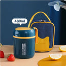 WORTHBUY Recipiente de alimento de aço inoxidável seguro da micro-ondas da caixa de almoço térmica 18/8 para o frasco de alimento do recipiente do almoço do adulto do miúdo à prova de vazamento