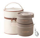 WORTHBUY-Portátil Bento Lunch Box Set, Saco Isolado, Aço Inoxidável, Recipiente De Alimento Térmico, Manter Quente, 18/8