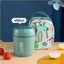 WORTHBUY Recipiente de alimento de aço inoxidável seguro da micro-ondas da caixa de almoço térmica 18/8 para o frasco de alimento do recipiente do almoço do adulto do miúdo à prova de vazamento