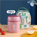 WORTHBUY Recipiente de alimento de aço inoxidável seguro da micro-ondas da caixa de almoço térmica 18/8 para o frasco de alimento do recipiente do almoço do adulto do miúdo à prova de vazamento