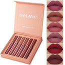 6pcs impermeável lipgloss maquiagem leve fosco lábios cosméticos de longa duração veludo batom hidratante sexy lábios maquiagem