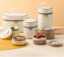WORTHBUY-Portátil Bento Lunch Box Set, Saco Isolado, Aço Inoxidável, Recipiente De Alimento Térmico, Manter Quente, 18/8