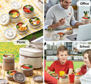 WORTHBUY-Portátil Bento Lunch Box Set, Saco Isolado, Aço Inoxidável, Recipiente De Alimento Térmico, Manter Quente, 18/8