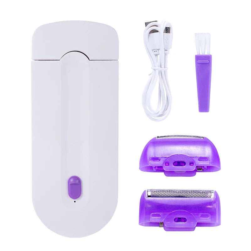 Depilador USB Portátil Recarregável para Mulheres, Ferramenta De Remoção De