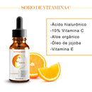 Soro facial de vitamina C e Retinol anti rugas e clareador