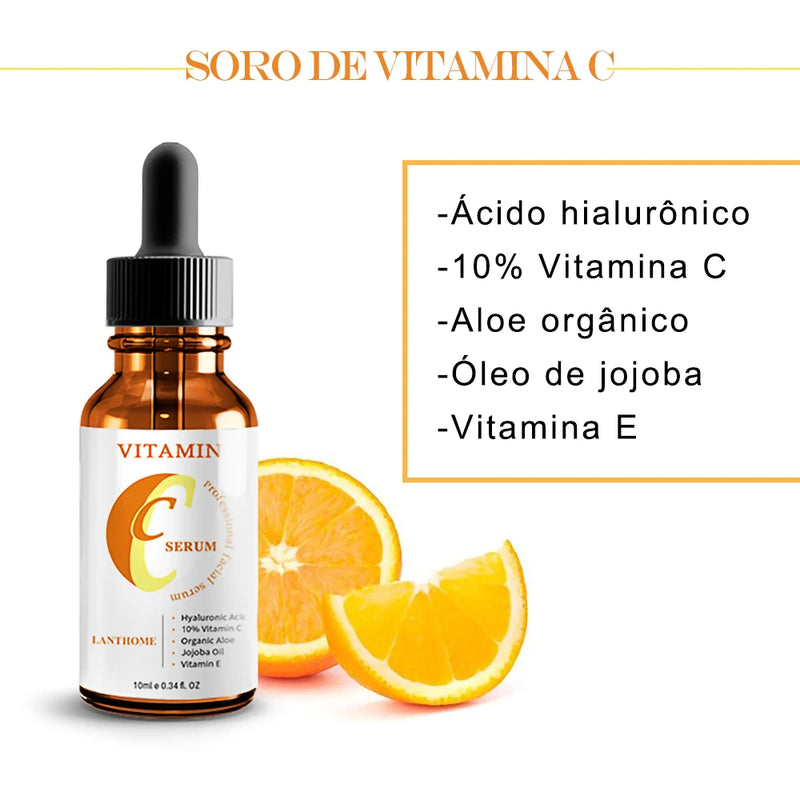 Soro facial de vitamina C e Retinol anti rugas e clareador