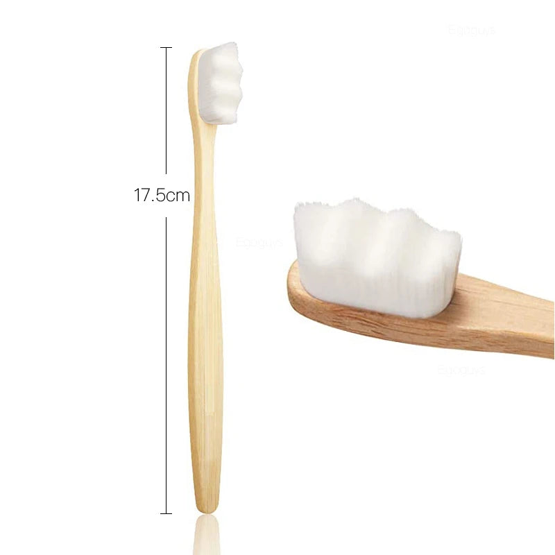 Escova de dentes de bambu cerdas macia ultra fina