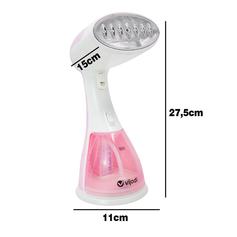 Ferro De Passar Roupas A Vapor Passadeira Vertical 300ml 1350W Cor:Rosa (STO1801