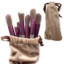 Kit 12 Pinceis Com Saquinho de Veludo Cores:Preto (4673)