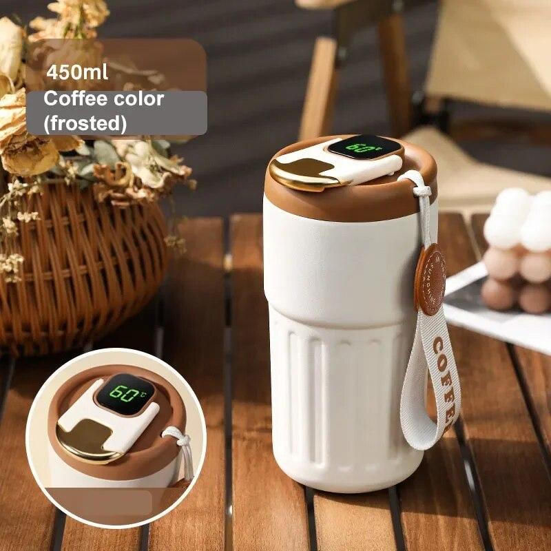 Aço inoxidável garrafa térmica inteligente, temperatura LED digital caneca de café, copo de água, hidroflask, thermoses portáteis, presente para estudante