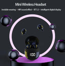 SK18 Superbass TWS Fone De Ouvido Sem Fio Bluetooth Com Microfone, Fones De Ouvido Com Redução De Ruído, Smart Touch Fones De Ouvido, Mini Fones De Ouvido Invisíveis