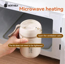 WORTHBUY Recipiente de alimento de aço inoxidável seguro da micro-ondas da caixa de almoço térmica 18/8 para o frasco de alimento do recipiente do almoço do adulto do miúdo à prova de vazamento