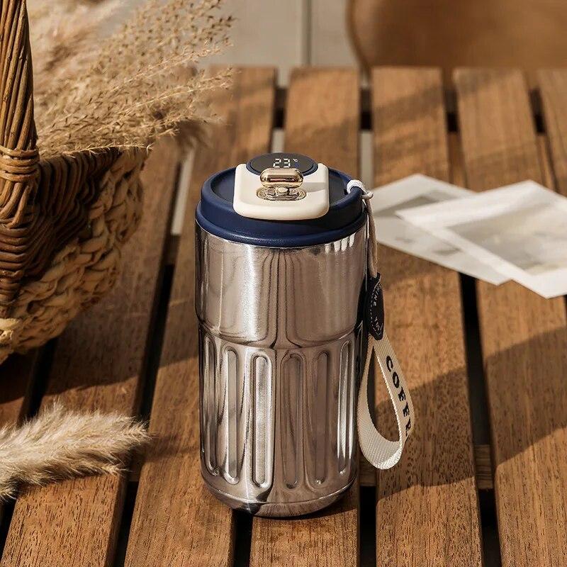 Aço inoxidável garrafa térmica inteligente, temperatura LED digital caneca de café, copo de água, hidroflask, thermoses portáteis, presente para estudante