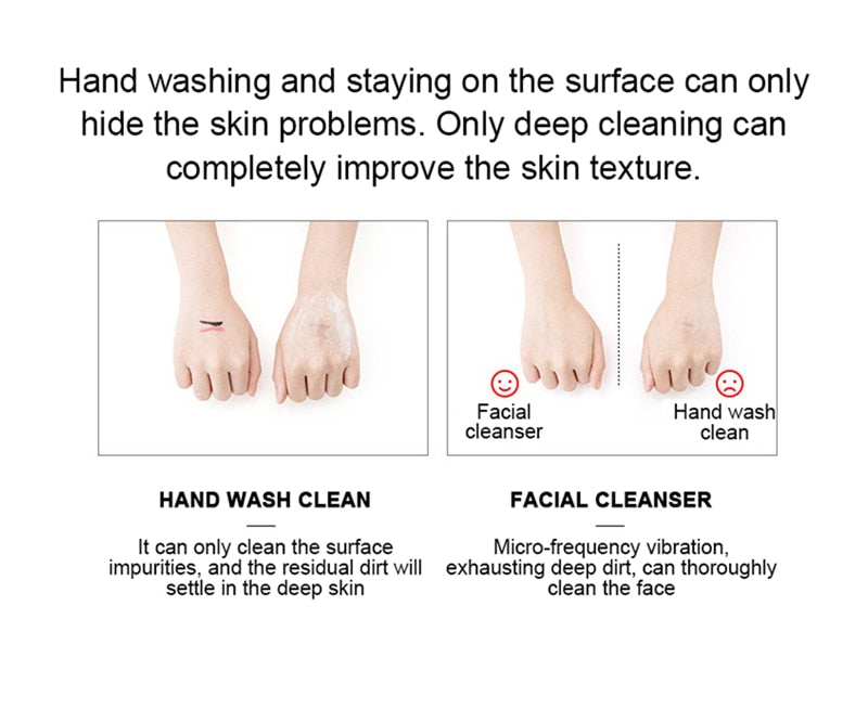 Mini escova vibratória de Silicone