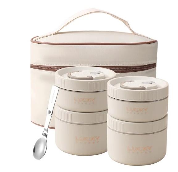 WORTHBUY-Portátil Bento Lunch Box Set, Saco Isolado, Aço Inoxidável, Recipiente De Alimento Térmico, Manter Quente, 18/8