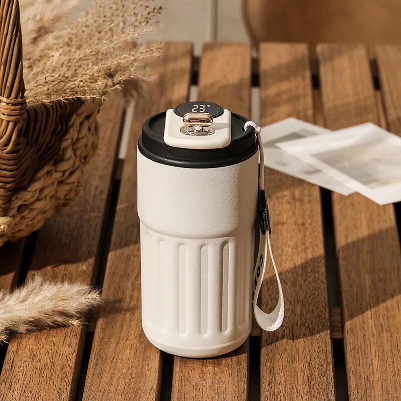 Aço inoxidável garrafa térmica inteligente, temperatura LED digital caneca de café, copo de água, hidroflask, thermoses portáteis, presente para estudante