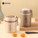 WORTHBUY Recipiente de alimento de aço inoxidável seguro da micro-ondas da caixa de almoço térmica 18/8 para o frasco de alimento do recipiente do almoço do adulto do miúdo à prova de vazamento