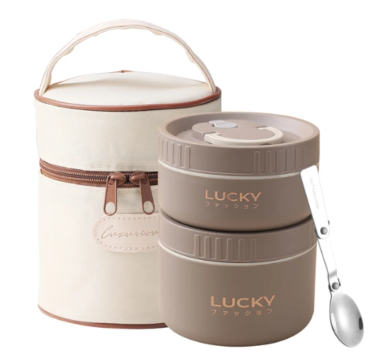 WORTHBUY-Portátil Bento Lunch Box Set, Saco Isolado, Aço Inoxidável, Recipiente De Alimento Térmico, Manter Quente, 18/8