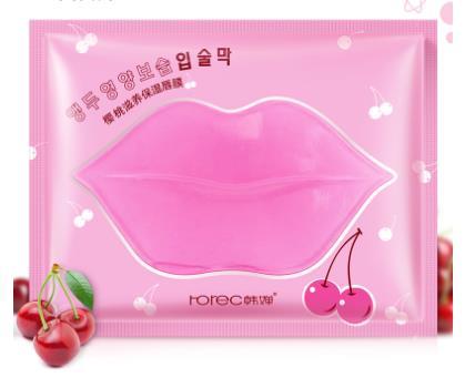 Hanchan Cherry Nutritivo e Hidratante Lip Film Pack, dilui as linhas dos lábios, hidrata e remove a pele morta Lip Film Sticker, Free Lip Balm