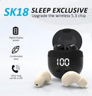 SK18 Superbass TWS Fone De Ouvido Sem Fio Bluetooth Com Microfone, Fones De Ouvido Com Redução De Ruído, Smart Touch Fones De Ouvido, Mini Fones De Ouvido Invisíveis
