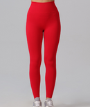 Calças de ioga de quadril de pêssego de outono e inverno