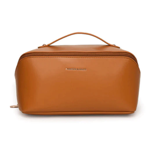 Necessaire Maquiagem para viagem de couro portátil