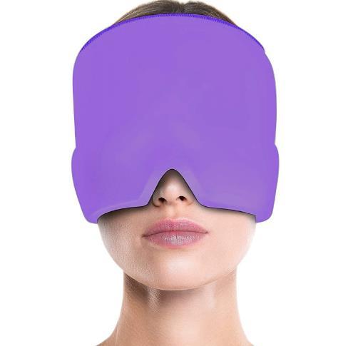 Exaustor de compressão de gelo alivia enxaqueca estresse extensível capa compressa fria para cabeça fisioterapia olho / máscara