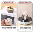 WORTHBUY-Portátil Bento Lunch Box Set, Saco Isolado, Aço Inoxidável, Recipiente De Alimento Térmico, Manter Quente, 18/8