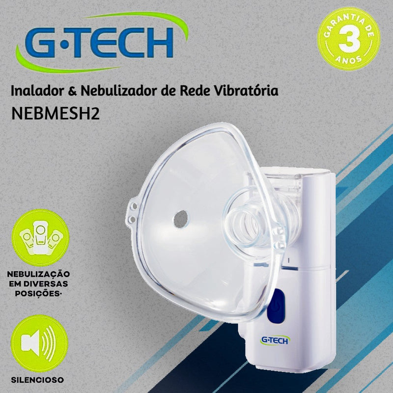 G-tech Inalador Nebulizador Portátil e Ultra Silencioso