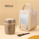 WORTHBUY Recipiente de alimento de aço inoxidável seguro da micro-ondas da caixa de almoço térmica 18/8 para o frasco de alimento do recipiente do almoço do adulto do miúdo à prova de vazamento