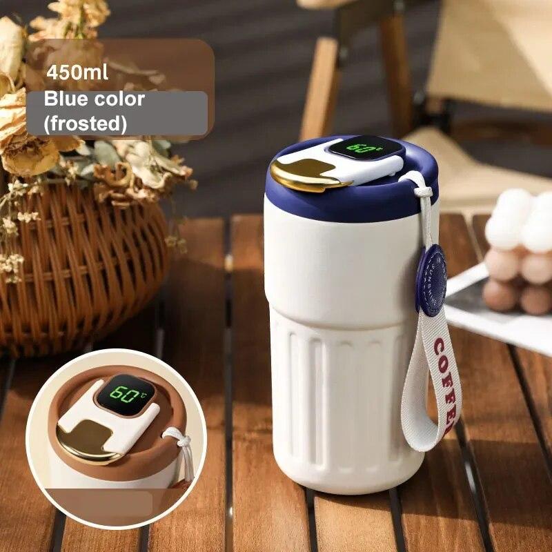 Aço inoxidável garrafa térmica inteligente, temperatura LED digital caneca de café, copo de água, hidroflask, thermoses portáteis, presente para estudante