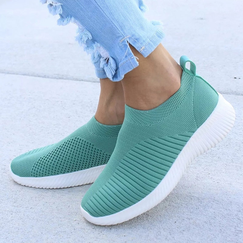 sapatos da mãe voam meias de malha sapatos femininos