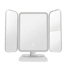 Trifold Makeup Mirror com Inteligente Complementar, Luzes LED para Dorm Dressing, Beauty Light Up Your Fill